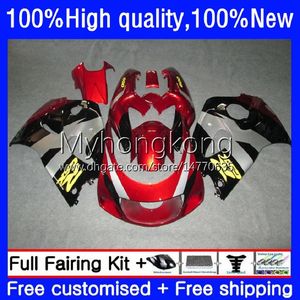 Carrosserie voor Suzuki Srad GSXR 750 600 CC GSXR750 1996 1997 1998 1999 2000 Rood zilverachtig lichaam 16NO.73 600CC GSX-R600 750CC GSXR600 96-00 GSXR-750 96 97 98 99 00 Fairing Kit