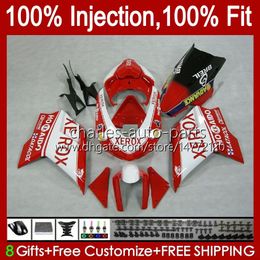 Inyección de carrocería para DUCATI 848 1098 1198 S R 1198R 07 08 09 10 11 12 Body Factory Red 18No.88 848S 848R 1098R 07-12 1098S 1198S 2007 2008 2009 2010 2011 2012 OEM carenado