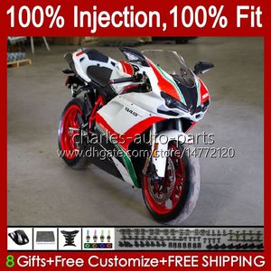 Injection de carrosserie pour DUCATI 848 1098 1198 S R 1198R 07 08 09 10 11 12 Corps 18No.94 848S 848R 1098R 07-12 1098S 1198S 2007 2008 2009 2010 2011 2012 Carénage OEM Blanc rouge noir