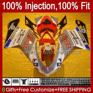 Injection de carrosserie pour DUCATI 848 1098 1198 S R 1198R 07 08 09 10 11 12 Corps 18No.80 848S 848R 1098R Rouge gris 07-12 1098S 1198S 2007 2008 2009 2010 2011 2012 OEM Carénage