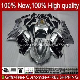 Carrosserie Kit For Kawasaki Ninja Motorcycle ZX 636 ZX600 ZX636 ZX600 2007 2008 Body 10No.152 ZX6R ZX600C ZX636 ZX6R 07 08 ZX-6R 600 CC 600cc 6R 07-08 Kuip glanzend grijs