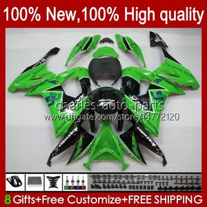 Bodywork Kit voor Kawasaki Ninja ZX1000C 1000CC ZX-10R 2009 2009 2010 Body 56NO.87 ZX1000 Groen Zwart Nieuwe C ZX 10R ZX10 10 R 1000 CC 08-10 ZX10R 08 09 10 Motorfietsen