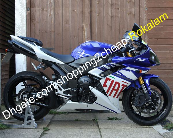 Kit de carrocería para Yamaha YZF1000 YZF 1000 R1 2007 2008 YZFR1 Road ABS Kit de carenado de motocicleta azul blanco (moldeo por inyección)