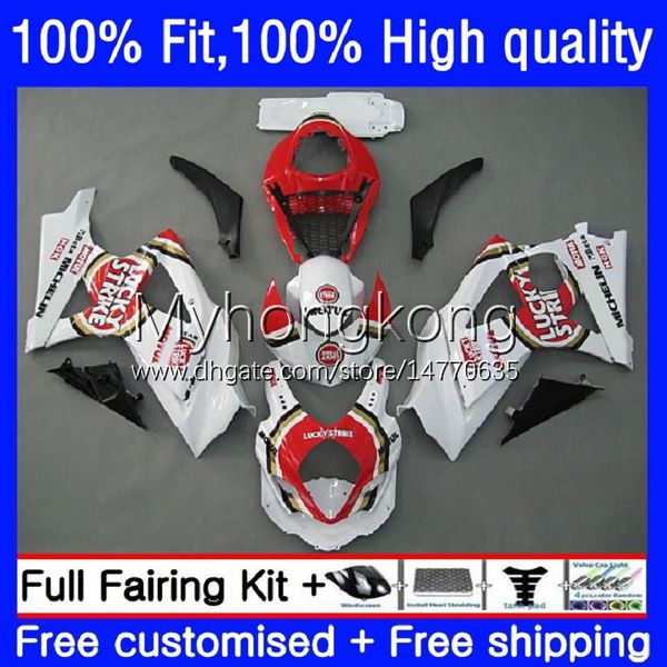 Carrosserie OEM pour SUZUKI GSXR 1000CC 1000 CC K7 Corps de moulage par injection 27No.141 Lucky Strike GSXR-1000 GSXR1000 07 08 GSXR1000CC 2007 2008 GSX-R1000 2007-2008 Kit de carénage