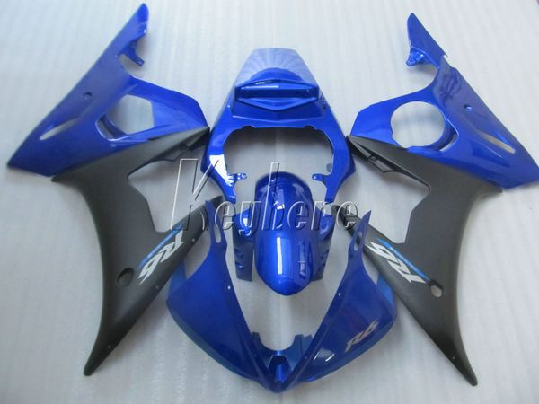 Kit de carenado de plástico para carrocería para YAMAHA R6 2003 2004 2005 juego de carenados azul negro YZF R6 03 04 05 IY11