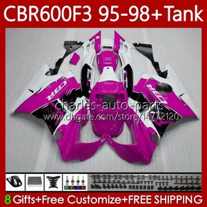 Carrocería + tanque para HONDA CBR600F3 600CC 600FS 95-98 Cuerpo 64No.176 CBR 600 600F3 CBR600 F3 FS CC 1995 1996 1997 1998 CBR600FS CBR600-F3 95 96 97 98 Kit de carenado