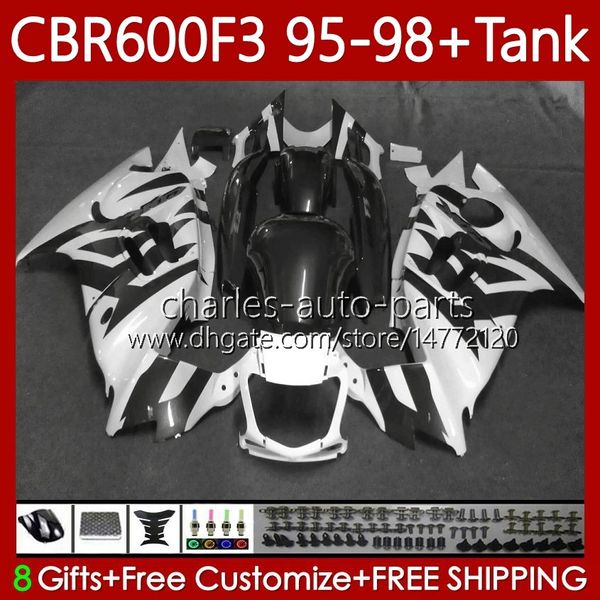 Bodywork + Réservoir pour Honda CBR600F3 600CC Gris Blanc 600FS 95-98 Body 64NO.152 CBR 600 600F3 CBR600 F3 FS CC 1995 1996 1997 1998 CBR600FS CBR600FS CBR600-F3 95 96 97 98 Kit de carénage