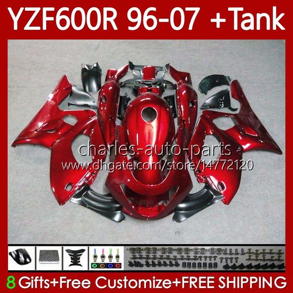 Carrosserie + Réservoir Pour YAMAHA Thundercat Métal rouge YZF600R YZF 600R 600 R 1996 1997 1998 1999 2000 2001 Corps 86No.145 YZF-600R 96 02 03 04 05 06 07 YZF600-R 96-2007 Carénage