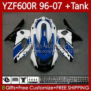 Carrocería + Tanque Para YAMAHA Thundercat Blanco azul YZF600R YZF 600R 600 R 1996 1997 1998 1999 2000 2001 Cuerpo 86No.138 YZF-600R 96 02 03 04 05 06 07 YZF600-R 96-2007 Carenado