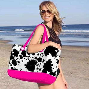 Bolsa Bogg de silicona para almacenamiento en la playa, bolsa con agujero para nadar, playa, bolsa grande, cesta resistente al desgaste, bolsa personalizada, bolsas de playa de plástico Eva a la moda, verano 2023 para mujer