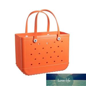 Bogg sac Simple gelée bonbons Silicone plage lavable panier grand Shopping femme Eva sac fourre-tout étanche sac à main Eco265a QGFC