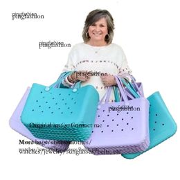 Bogg Silicone personnalisé Eva Beach Basket Femme Picnic Tote Holes Imperping Handbag Sacch shopping Sac à bandoulière Ping Ping