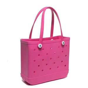 Bogg Siliconen Grote Eva Plastic Strandtassen Roze Blauw Candy Jelly Dames Cosmetische Tas PVC Mand Reizen Opbergzakken Zomer Outdoor Tote 255856