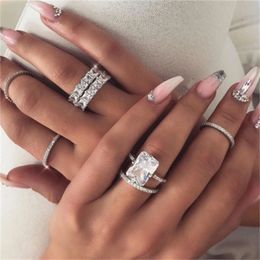Bohe 925 sterling zilveren Promise Ring Diamond Cz Engagement Wedding band ringen voor vrouwen Bridal Fine Party Jewelry
