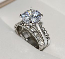 Bohemia 925 prata esterlina conjuntos de jóias anel origem natural 2 moissanite pedra preciosa anéis de casamento para casais bizuteria cluster9682087