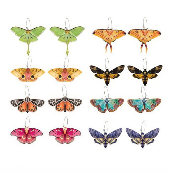 Pendientes colgantes de mariposa de color acrílico bohemio para mujer, pendientes de polillas a la moda, accesorios de joyería para chicas jóvenes, regalo