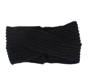 Bohemia dames enveloppe les bandeaux en tricot turban Fashion hiver protéger l'oreille crochet Cross Headwear Girl Hair Accessoires