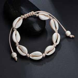 Bracelets de cheville en coquillage naturel bohémien pour femmes, bijoux de pied, plage d'été, pieds nus, cheville sur jambe, chaîne de cheville, accessoires 240321