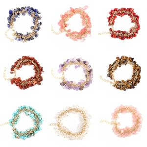 Bracelet de plage bohème Bracelet en cristal de gravier naturel Accessoires de mode de voyage Fournitures cadeaux