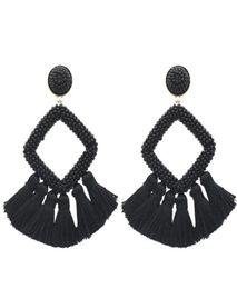 Boucles d'oreilles en perles bohèques perles de graines à la main Drop Tassel pour femmes bijoux Big Brincos 2021 Boucle d'oreilles entier Dangle C2209149