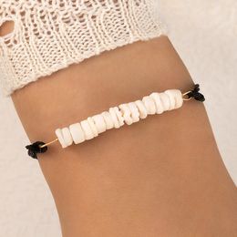 Conjunto de pulsera bohemia para mujer, mapa de estrella de concha, corazón de piña, cuentas de piedra Natural, cadenas, brazalete, joyería Bohemia