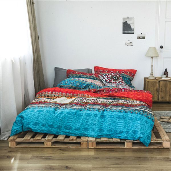 Bohemian Cotton 3D Couette Literie Ensembles de luxe Boho Housse de couette Taie d'oreiller Queen King Size Linge de lit Couvre-lit 201210