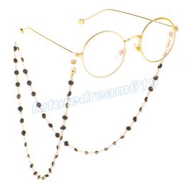 Cadena para gafas con cuentas de cristal bohemio, cordón para máscara facial, soporte para cadena, cuerda para gafas, cordón para gafas de sol, correa para el cuello, regalo para mujer