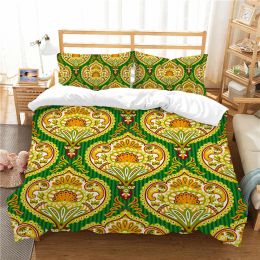 Boheemse bloemen dekbedovertrek Boho Mandala Cashew Flowers Exotic Tribe Style Polyester quilt voor dames slaapkamerdecoraties