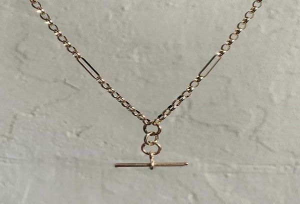 Bohème amitié cadeau collier Bijoux Femme Simple gros liens chaîne HR pendentif T Bar colliers pour femmes Chains8039025