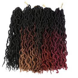 18 "Gypsy Crotchet Tresses Cheveux Synthétiques Extension de Cheveux 24 Racines/pcs Ombre Tresse Cheveux LS18