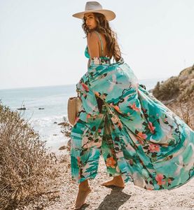 Bohemio Long Wrap Blusas Summer Beachwear Vintage Retro Night Garde Print Boho Maxi Kimono Cardigan7379321