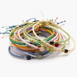 Boheemse gemengde kleur rijst kralen armband handgeweven vriendschap touw verstelbare armbanden Bangle manchet voor vrouwen meisjes