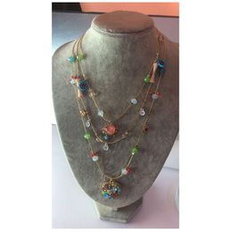 Bohème Collier de perles cardiaques tissés à la main pour les femmes