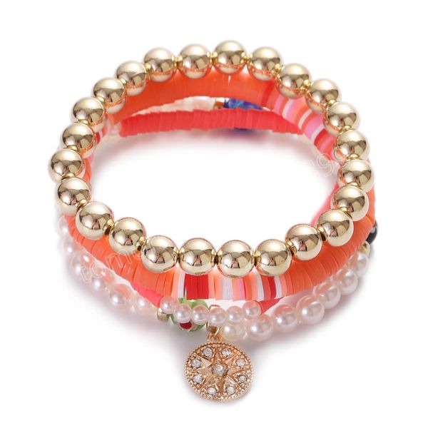Bohème multicouche perle perlée Bracelets Bracelets breloques pour femmes cordon élastique amitié Bracelet mode bijoux cadeau