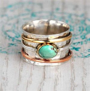Boheemse natuurlijke stenen ringen voor vrouwen mannen vintage turquoises vinger mode feest bruiloft sieraden accessoires6611299