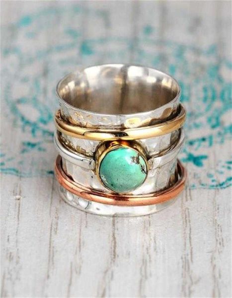 Bohemian Natural Stone Rings For Women Men Men Vintage Turquoises Finger Fashion Party Mariage de mariage Accessoires 4923760