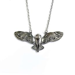 Bohemian Owl Flying Pendant Collier pour enfants - Thème ange, cadeau de la Saint-Valentin