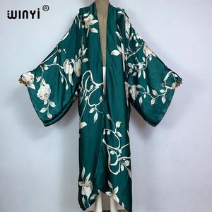 Bohemian Bikini imprimé Cover-ups Elegant Kimono Fashion Print Cardigan Sexy Holiday Holidghe Long Mancheve Felt Loose Robe
