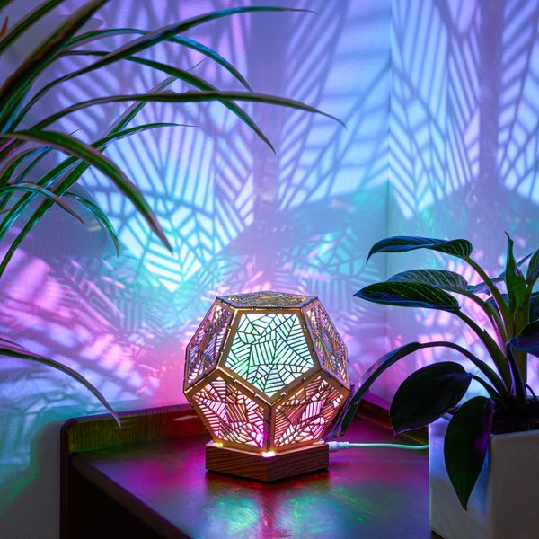 Lámpara de mesa de estrella polar de estilo bohemio, lámpara hueca de proyección 3D, luces de diamantes de colores, lámpara decorativa de piso, luz única para dormitorio, boda, Navidad