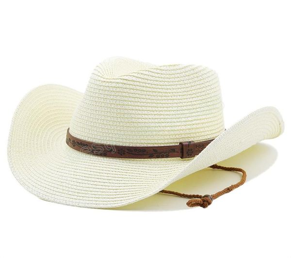 Gorra bohemia para el sol para mujer, sombrero de playa plegable, sombreros de paja de papel de verano para mujer, sombrero de viaje de Panamá blanco, gorras de vaquero con protección UV8382166