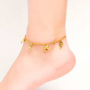 BohemianShell dolfijnen zeester zeedieren Enkelbanden voor Vrouwen 18K Gold Plating Rvs Waterdichte Enkelband Strand Sieraden