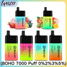 Boho 7000 Puff 7K Puff VAPE Wegwerp e-sigaretten 7K Puff 2*6 ml Pre-gevulde pod mesh spoel 550 mAh Oplaadbare batterij 0% 2% 3% 5% PEN WEGENERWOORDeerbare elektronische sigaret