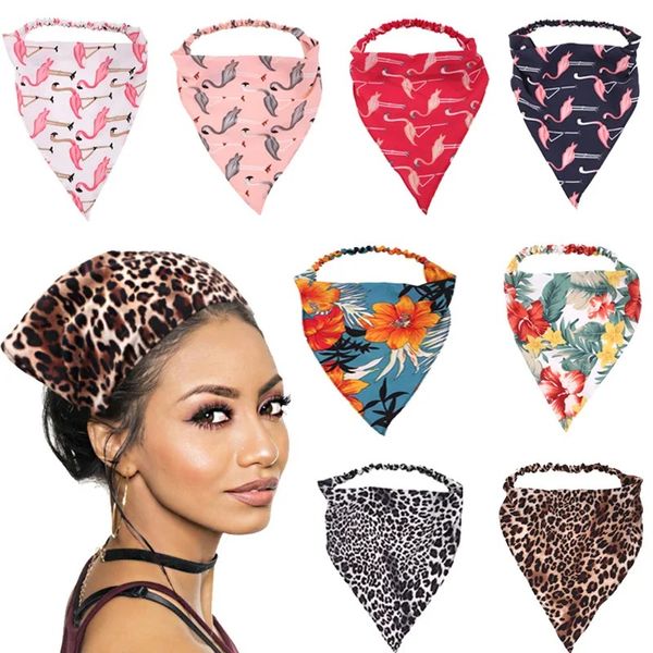 Boho Bandana Women Elástico Triangle Triangle Bandana Bandana Bandana Bufand Accessy Accessory Tiara