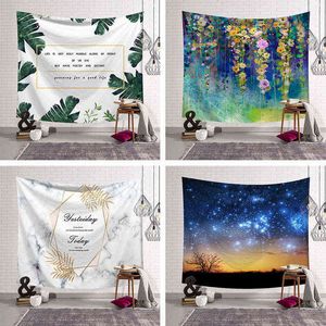 Boho Decoration Home Aesthetic Room Tapiz Pared Bedroom Wall Tarot Cartes Mural Kawaii J220804