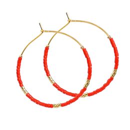 Boho Earrings Colorful Beaded Beaded Earrings Ladies Accessories Gold Hoop Earrings Wholesale 22185