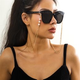 Boho mode perles lunettes de soleil masquage chaînes collier femmes porte-lunettes tour de cou lunettes chaîne lanière lunettes bijoux