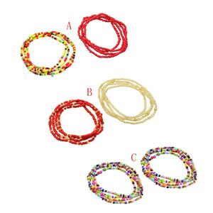 Chaînes de taille Boho en couches Bead Perles Belly Chaîne corporelle Courroies de mode Body Accessoires Bijoux pour femmes et filles