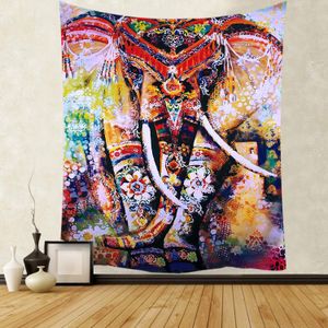 Boho mandala tapijtwand hangende hekserij muur doek tapestries olifant kunst psychedelisch hippie tapijt macrame muur tapijt