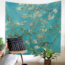 Boho Mandala Tapestry Wall tapis van Gogh Gogh Painting Huile Print Banner Flag Cover Couvrer la décoration intérieure