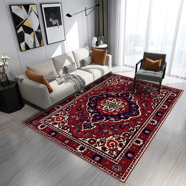 Boho Maroc Retro Carpet pour le salon Tapis de chevet de chambre